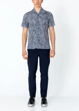 Collared Lightweight Shirt - Peacock Navy