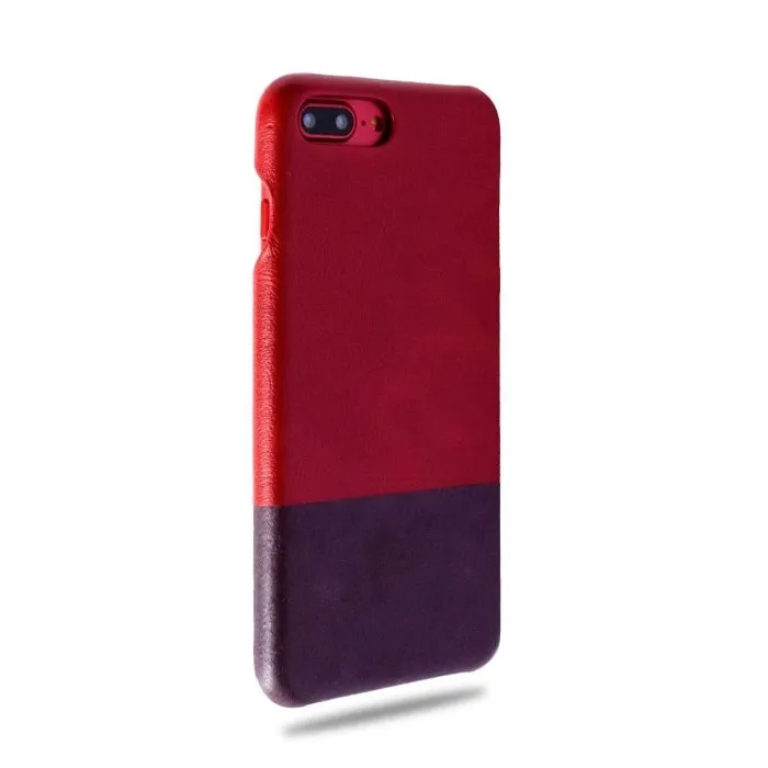 Crimson Red & Wine Purple iPhone 8 Plus / iPhone 7 Plus Leather Case