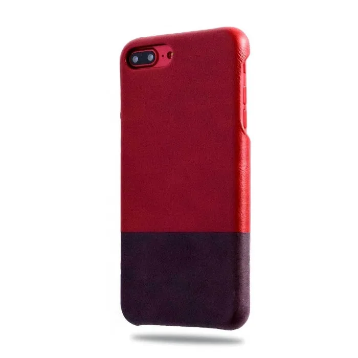 Crimson Red & Wine Purple iPhone 8 Plus / iPhone 7 Plus Leather Case