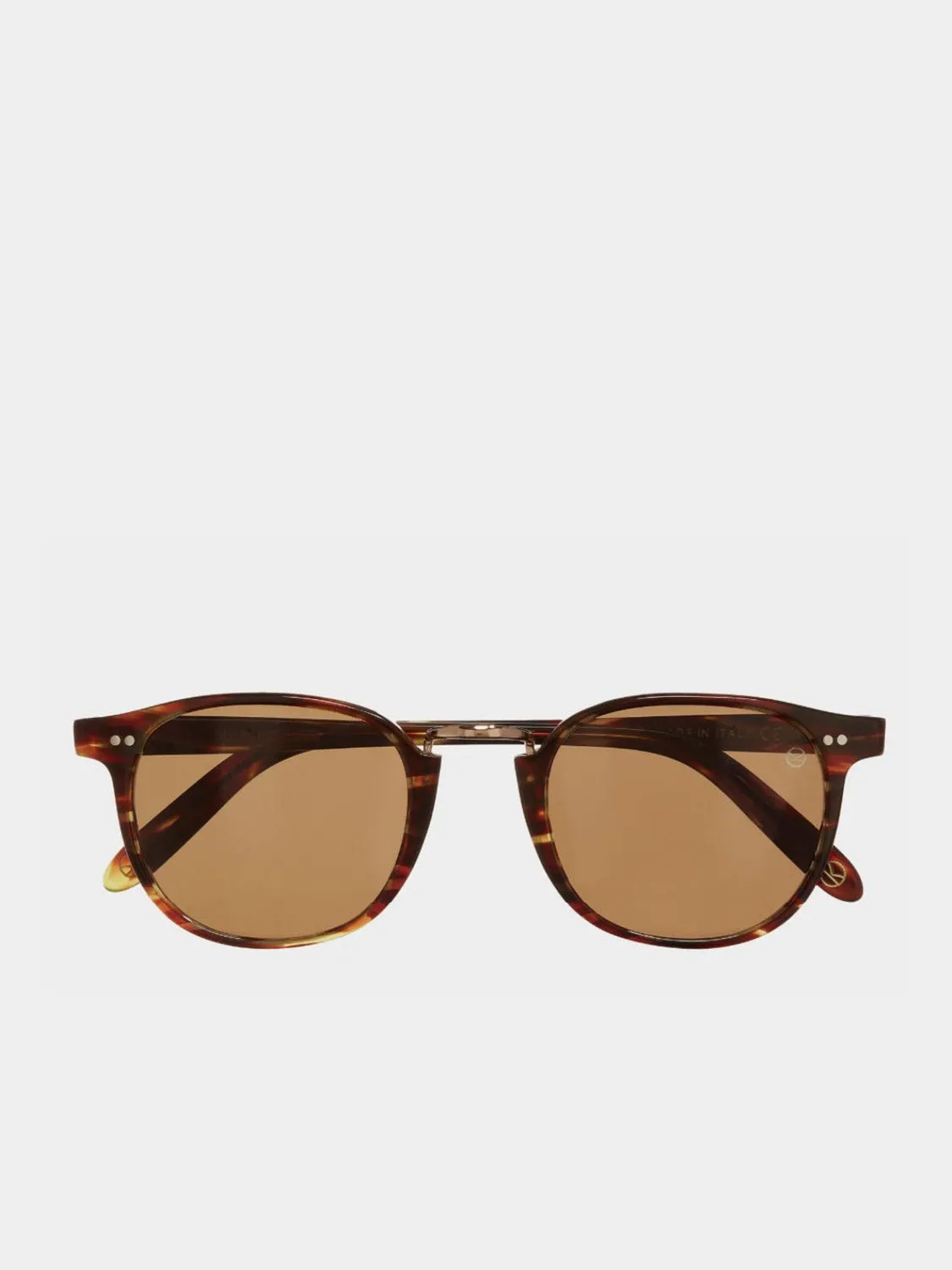 Cutler and Gross Kingsman Round Sunglasses Dark Turtle