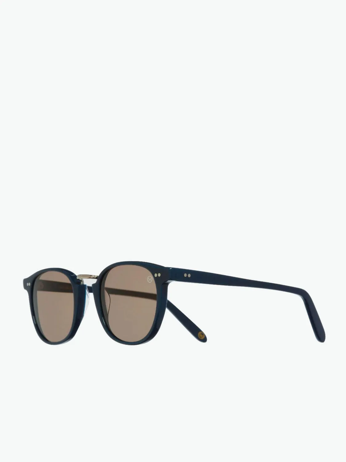 Cutler and Gross Kingsman Round Sunglasses Marine Blue