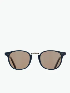 Cutler and Gross Kingsman Round Sunglasses Marine Blue