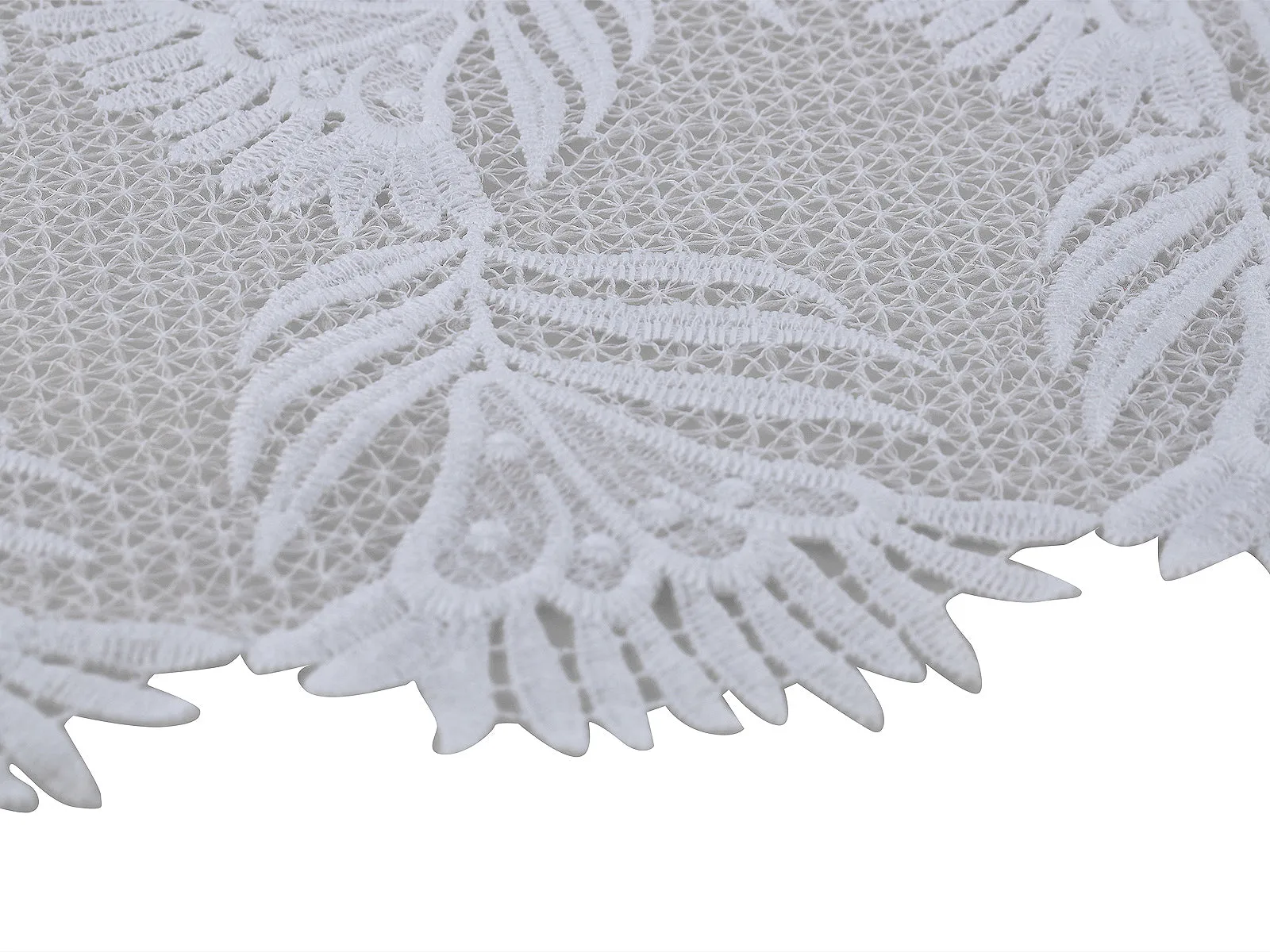 Cutwork Broad White Edging Lace Trim