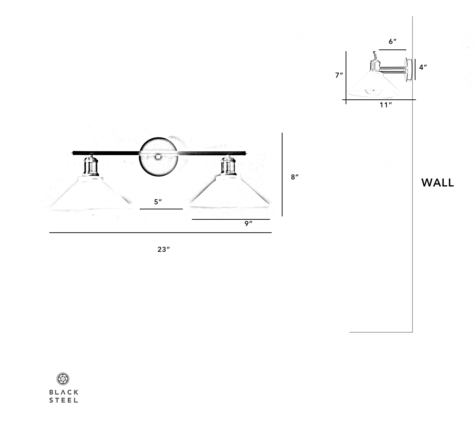 Cws138 Chalet Twin Glass Wall Lamp