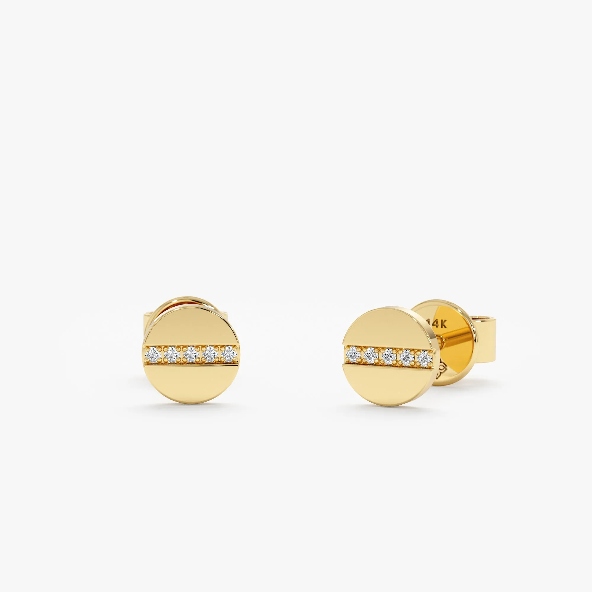 Diamond Button Studs, Hayden