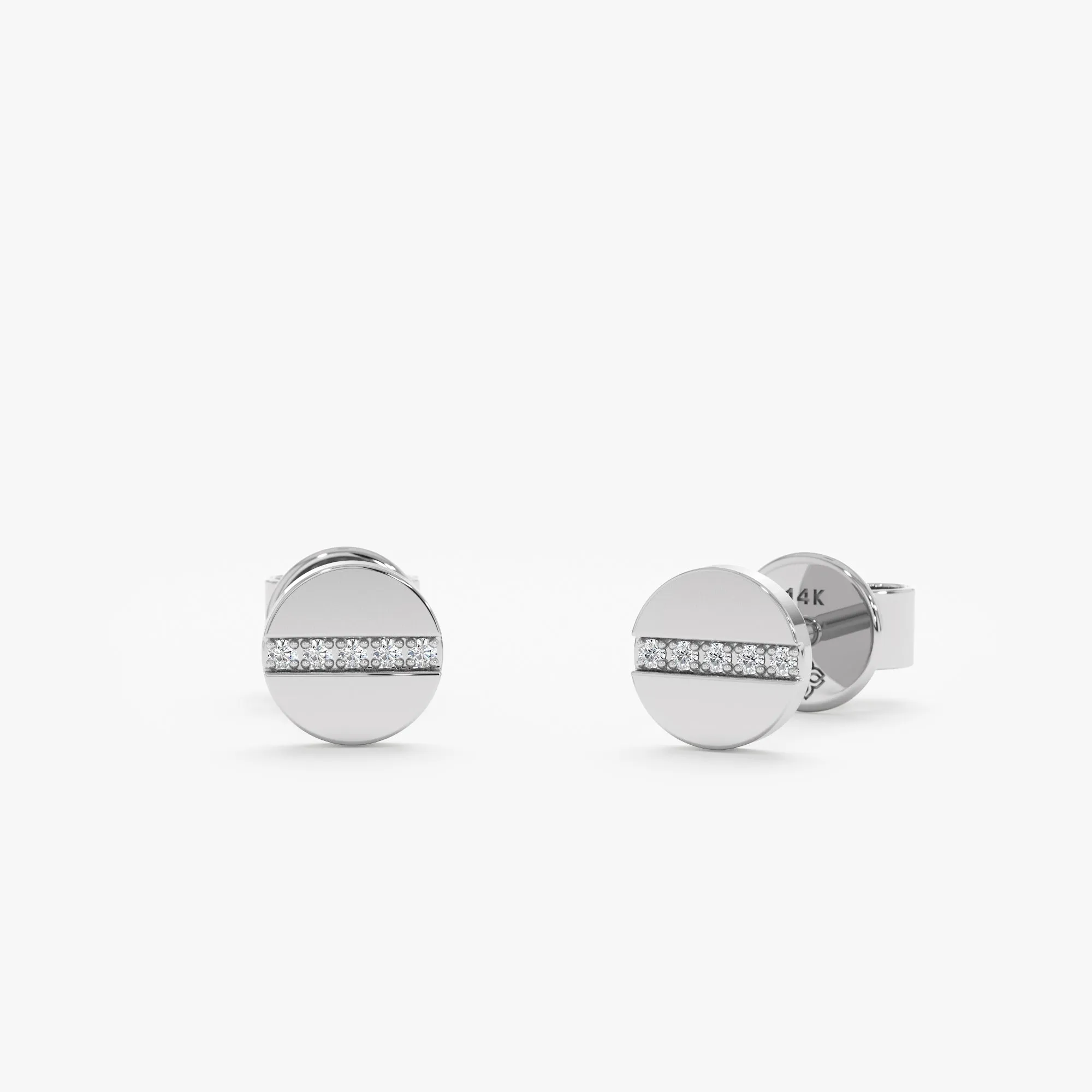 Diamond Button Studs, Hayden