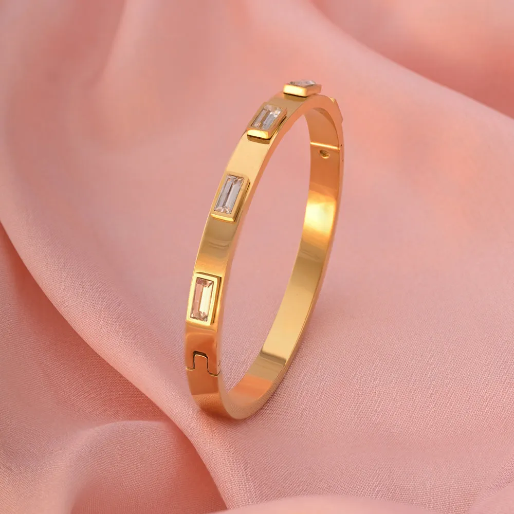 Enchanting Stone Bangle Bracelet