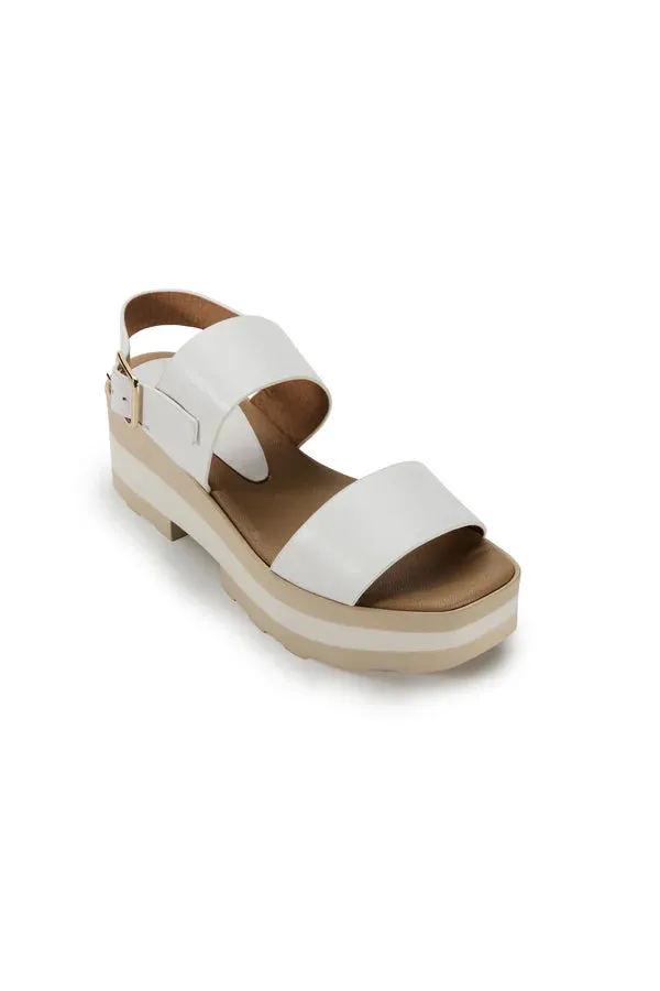 Estilo Emporio Cape Buckle Sandal - White