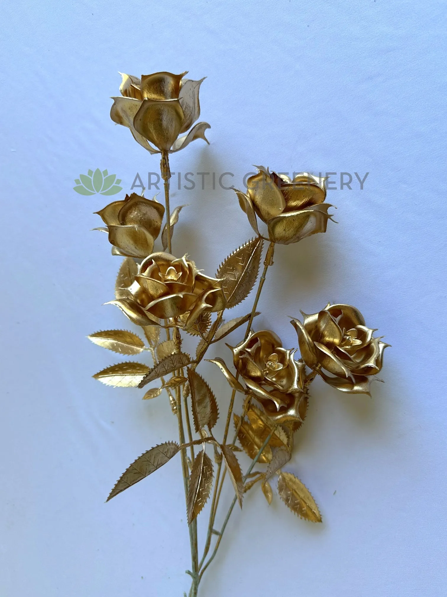 F0389-S90 Gold Rose Spray 86cm