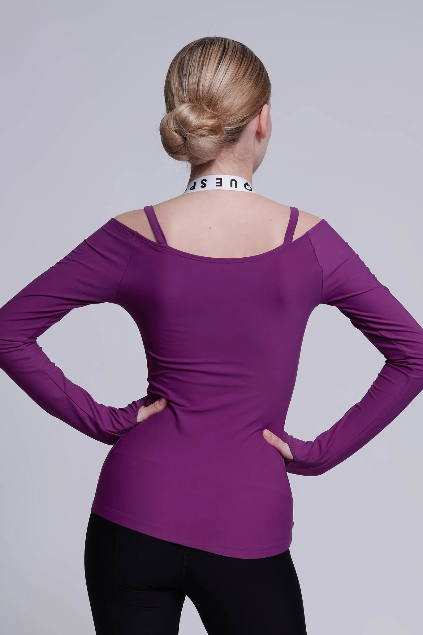 Fearless Long-Sleeve Top in Berry