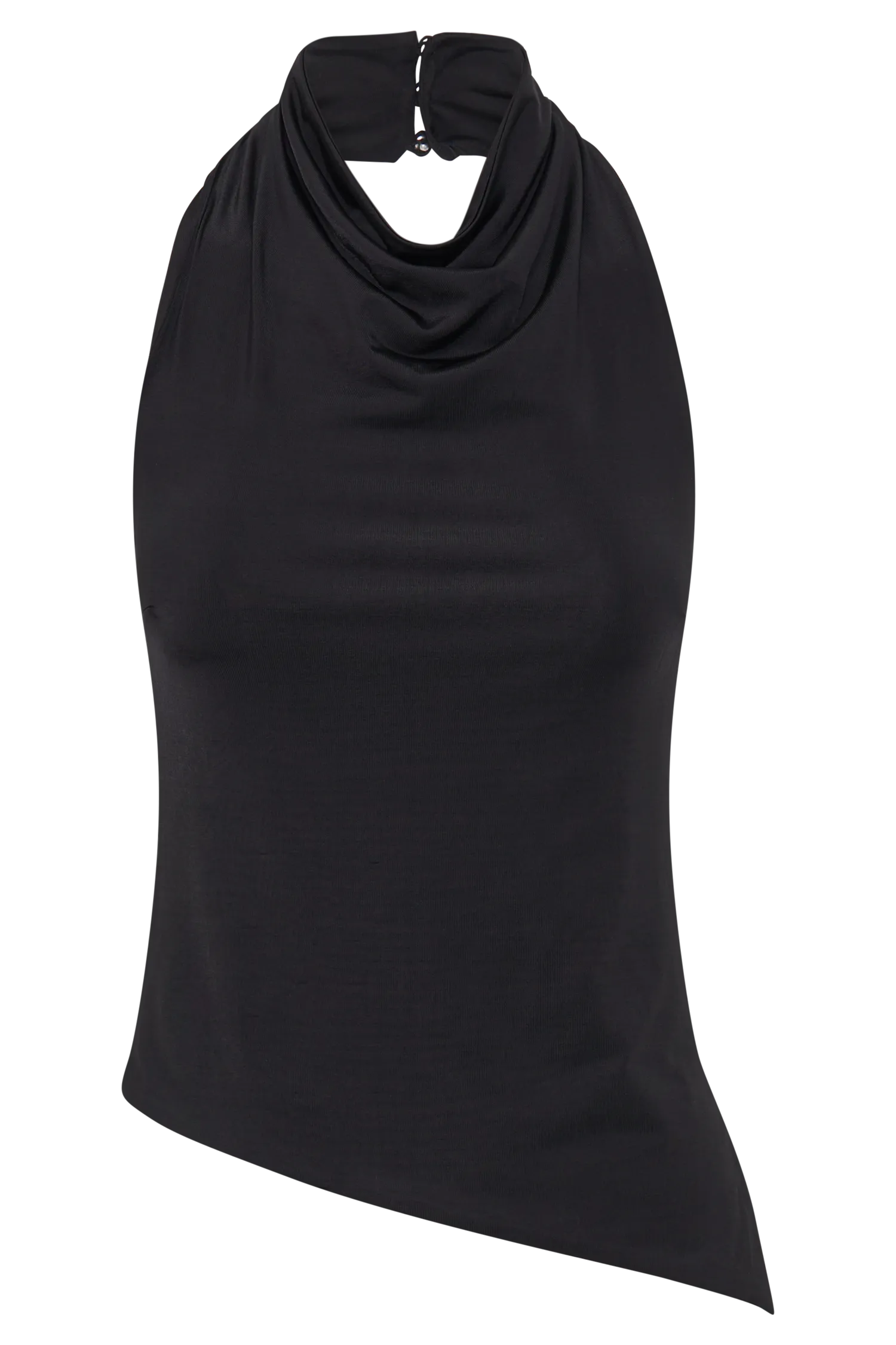 Federica Slinky Halter Neck Top - Black