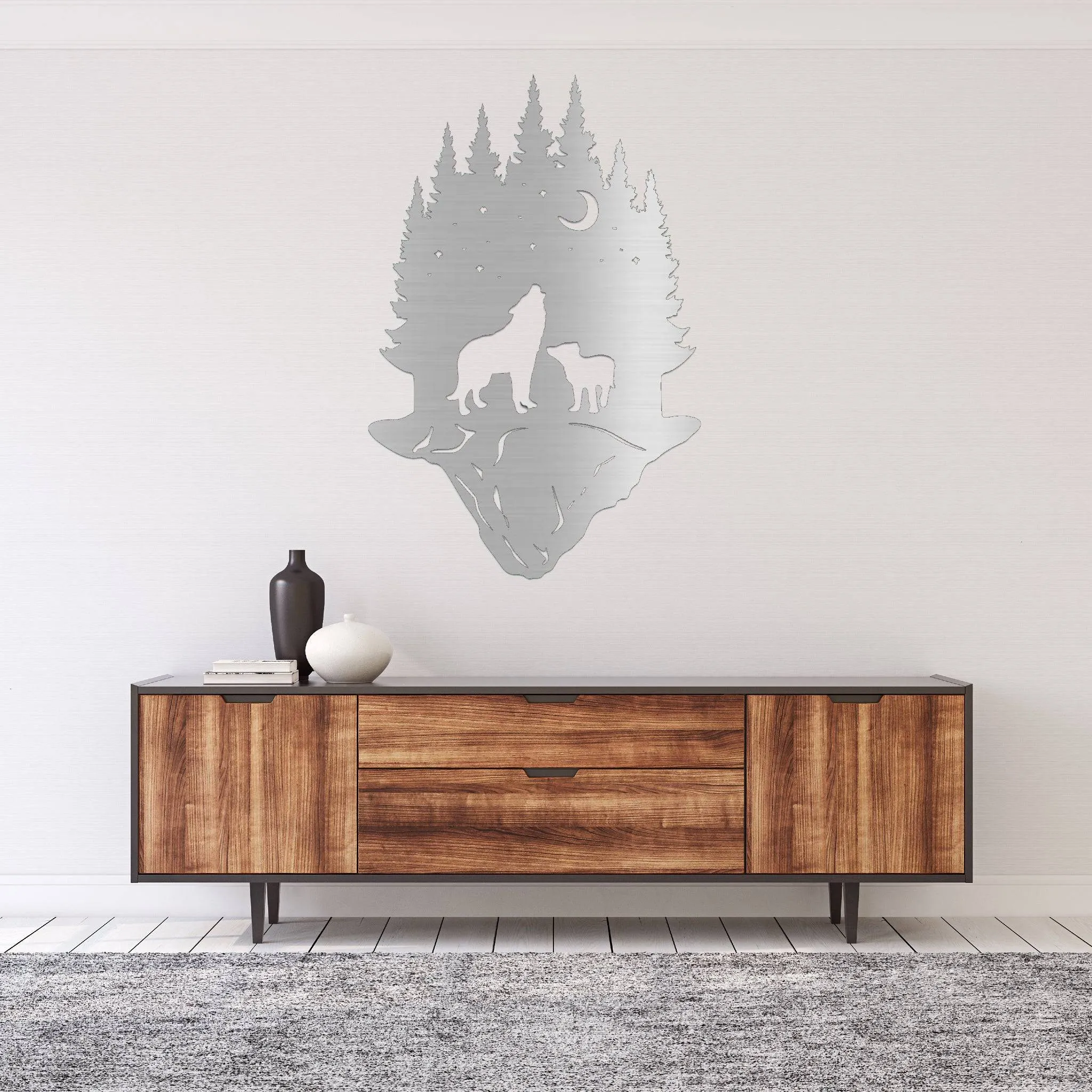 Forest Wolf - Metal Wall Art