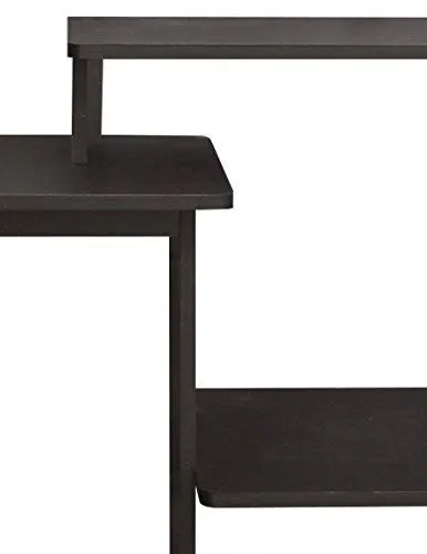 FURINNO 11192EX/BK EFFICIENT COMPUTER DESK, ESPRESSO/BLACK