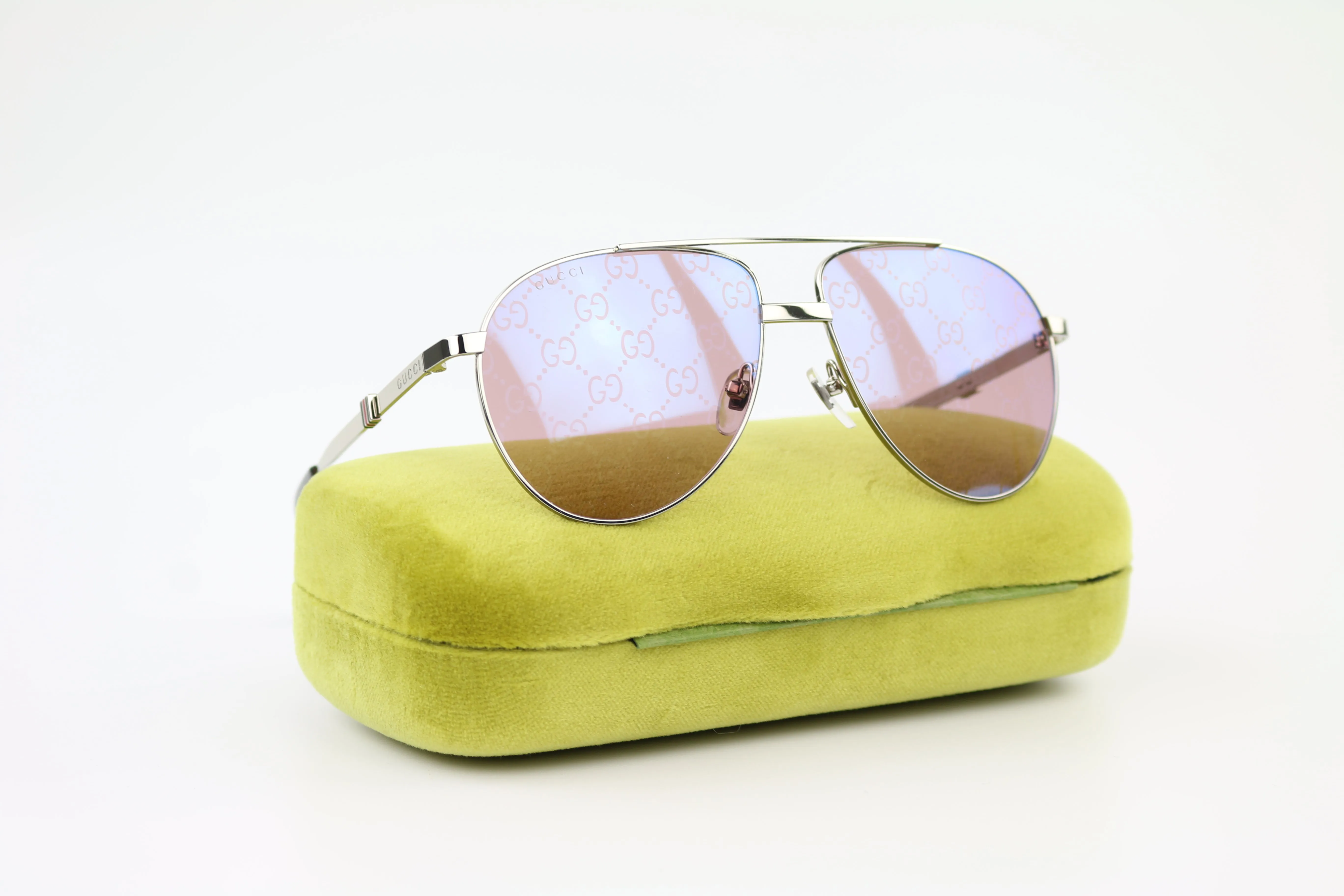 GG Print Mirrored Aviator Sunglasses