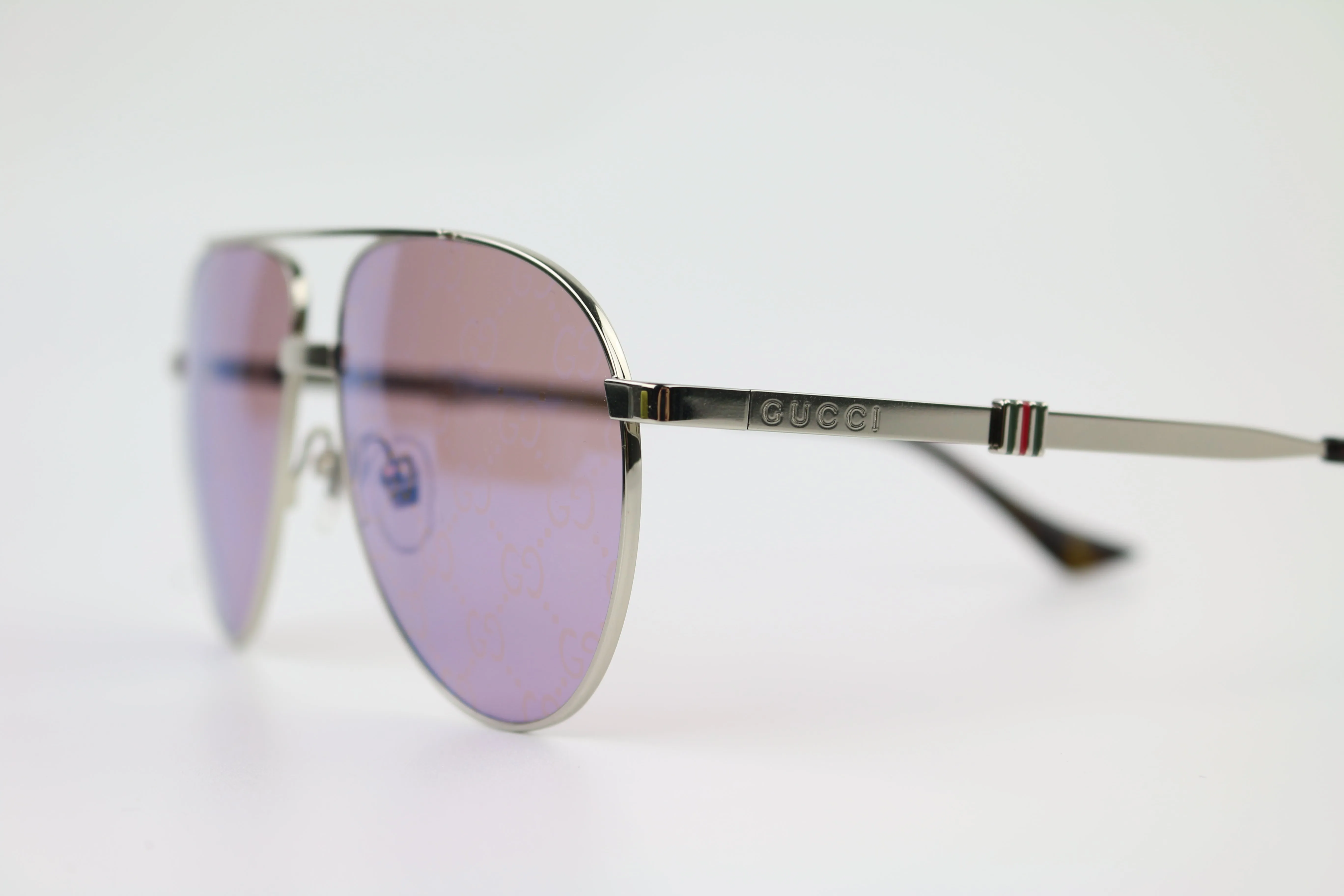 GG Print Mirrored Aviator Sunglasses