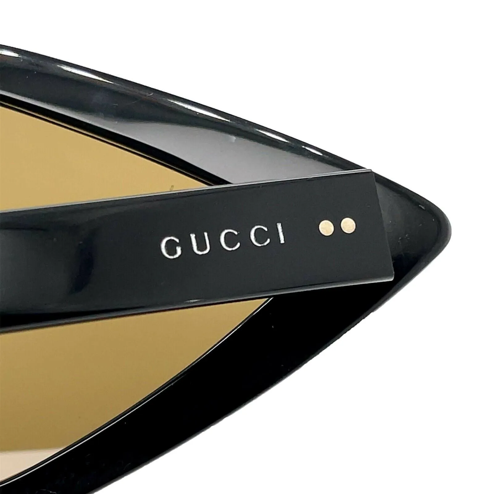 Gucci - New w/ Tags - Acetate Geometric Cat Eye GG0496S Black/Brown Sunglasses