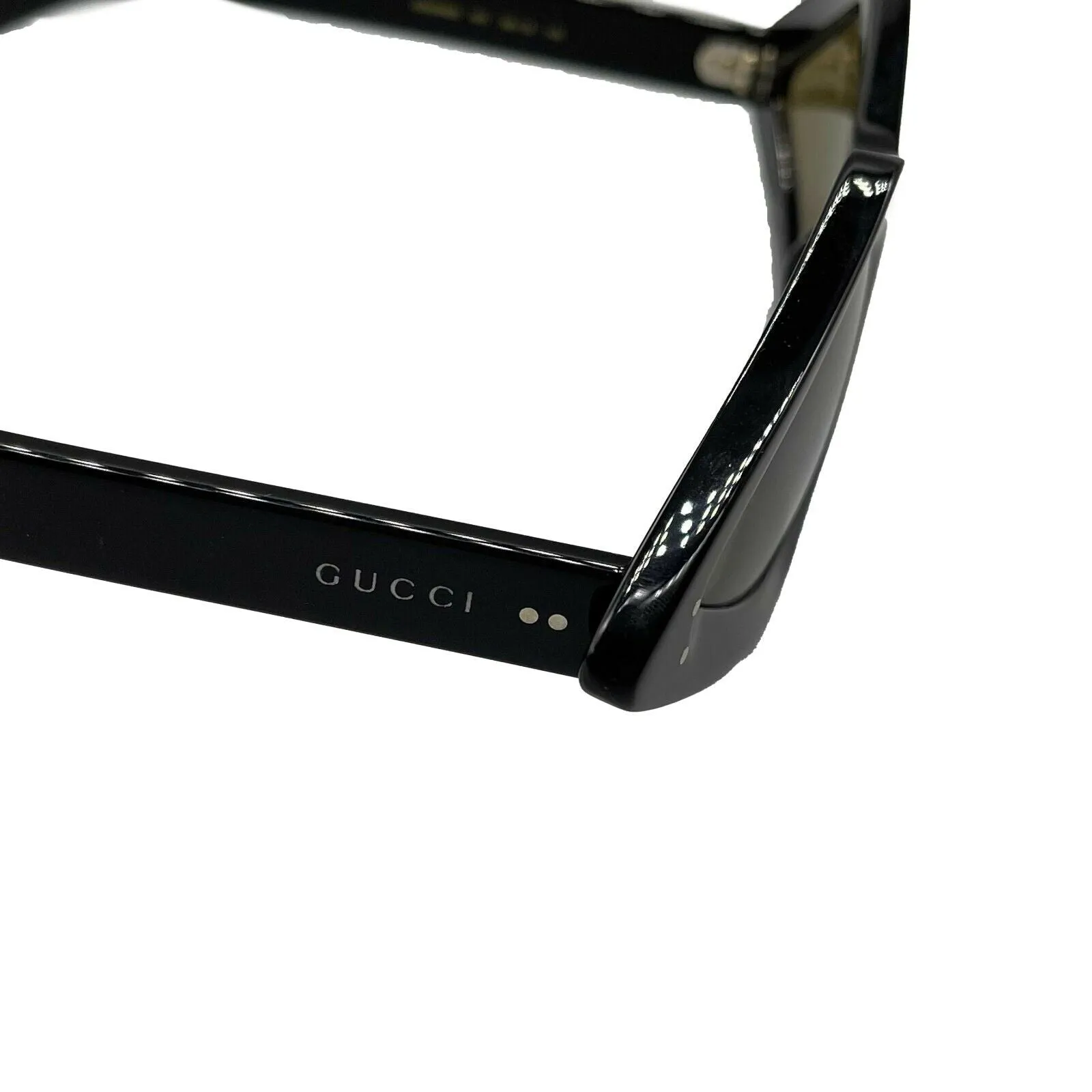 Gucci - New w/ Tags - Acetate Geometric Cat Eye GG0496S Black/Brown Sunglasses