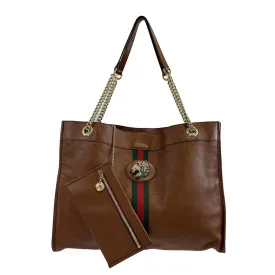 Gucci - Rajah Tote - Brown Shoulder Bag W/ Pouch