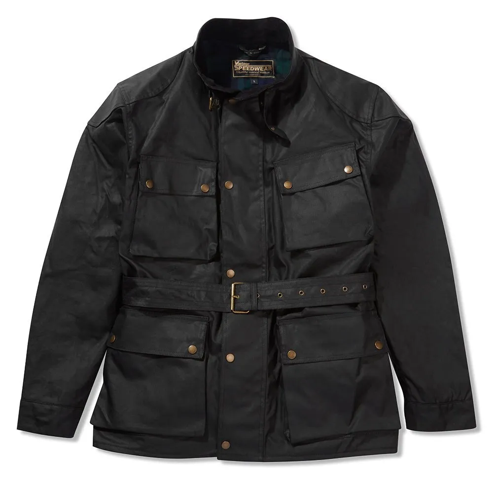 Heavy Weight Wax Cotton Motorcycle Jacket