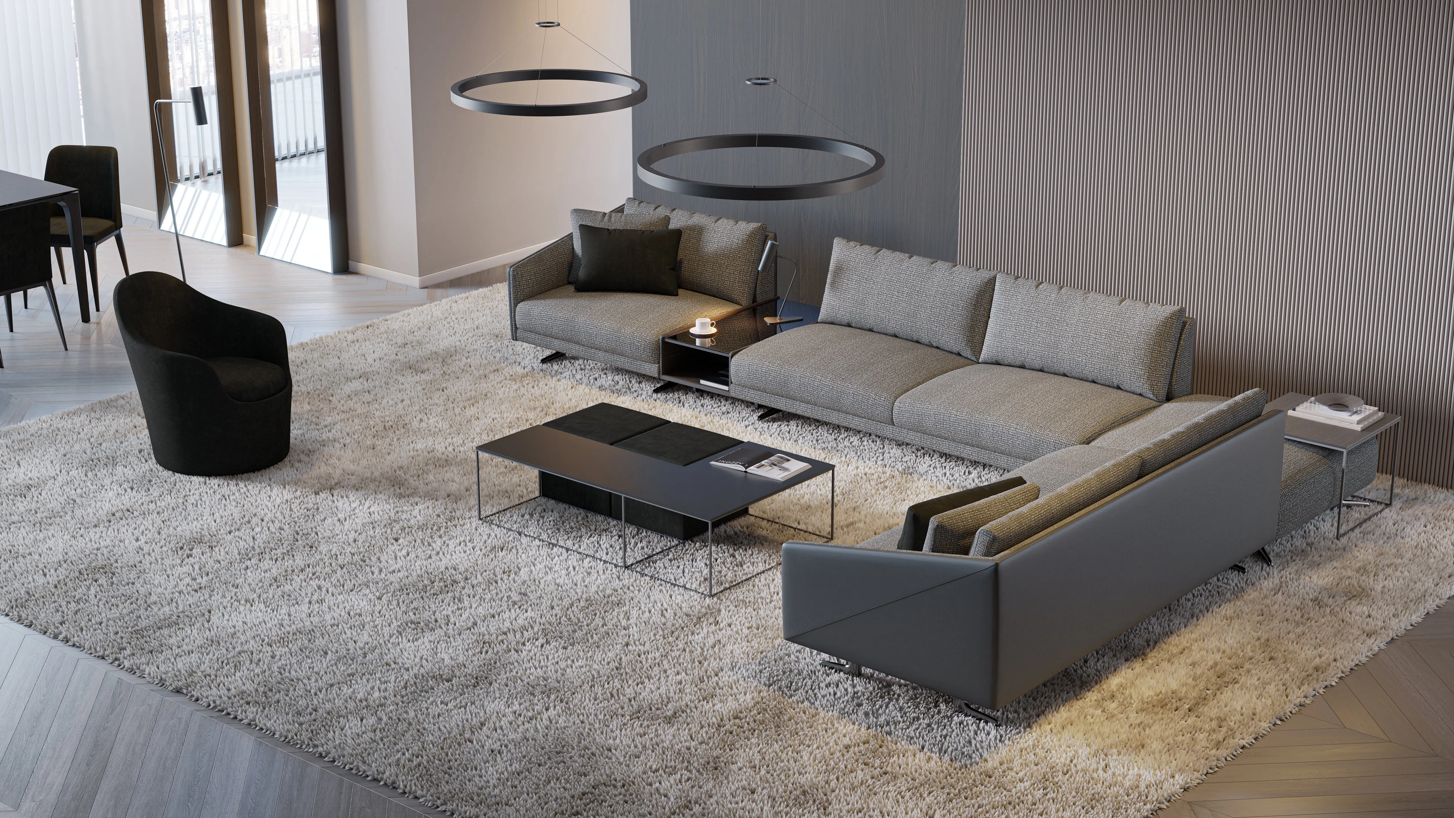 Ikon Wide Dual Upholstery Corner Sofa