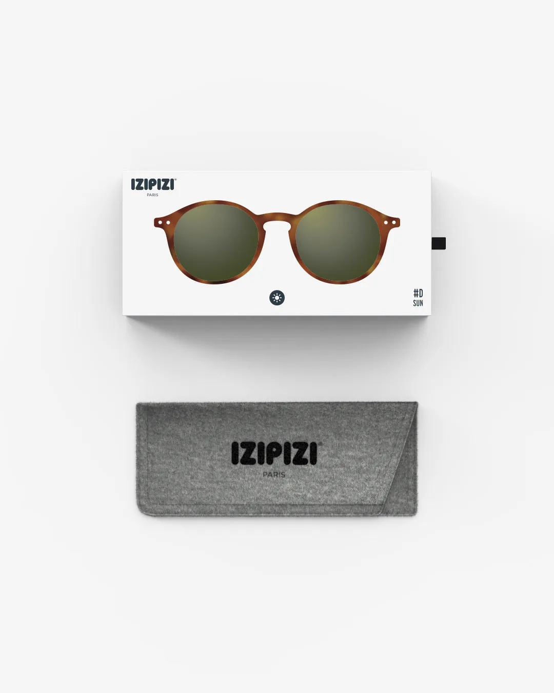 Izipizi Sunglasses #D Soft Green Lenses - Havane