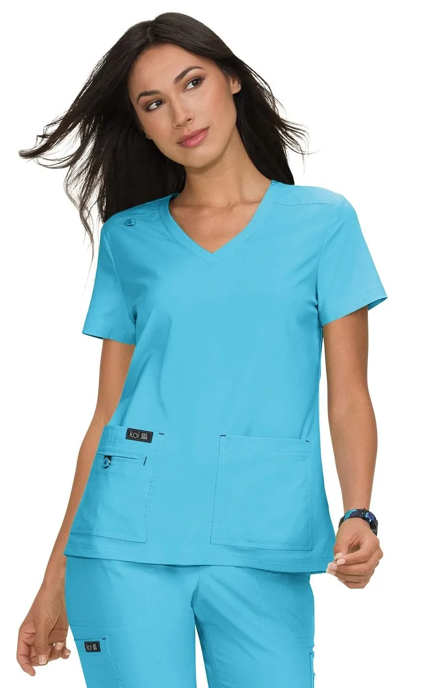 koi Basics Becca Women's 4-Pocket Stretch Scrub Top