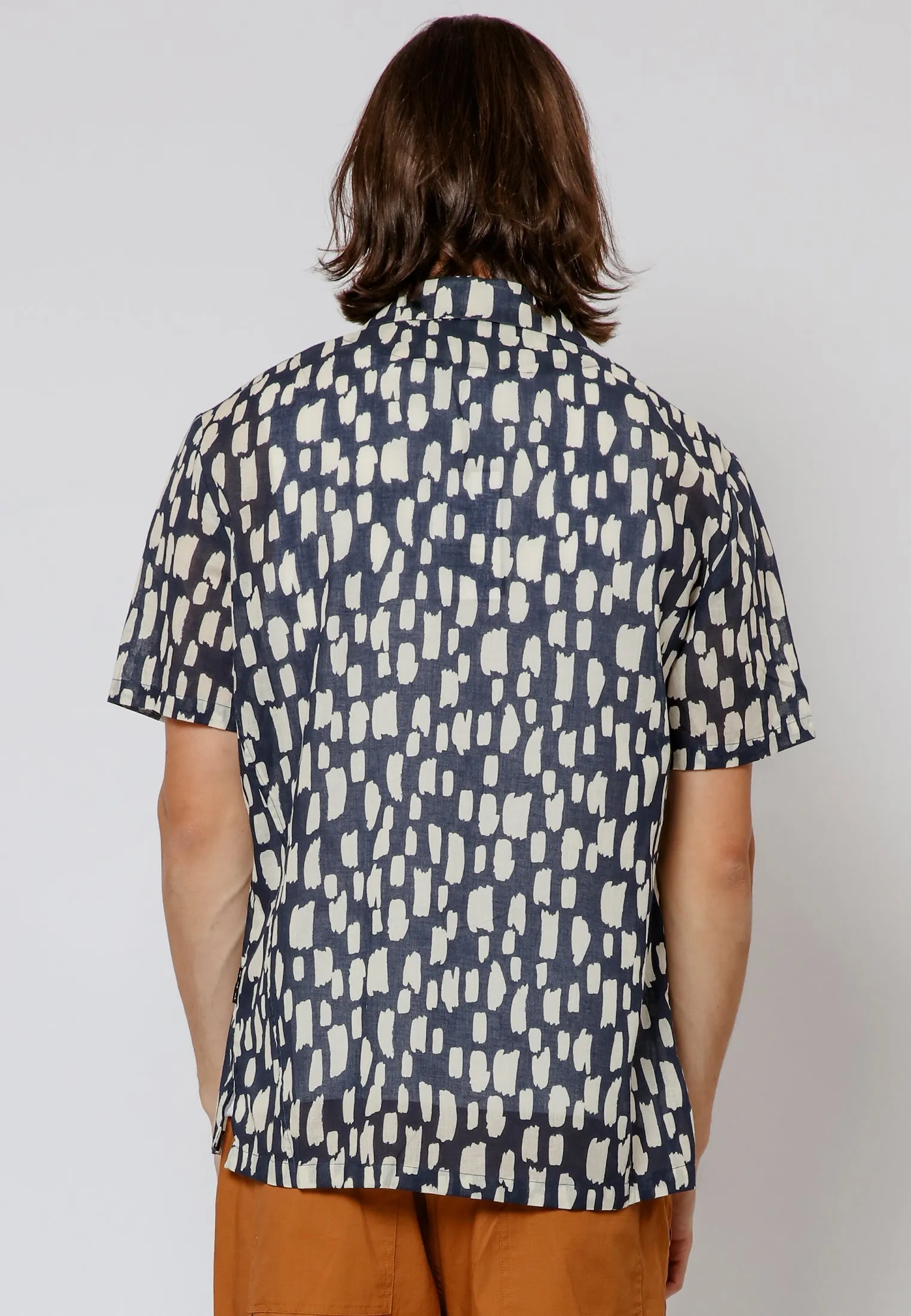 LIQUID ABSTRACT SHIRT BLACK & TAN