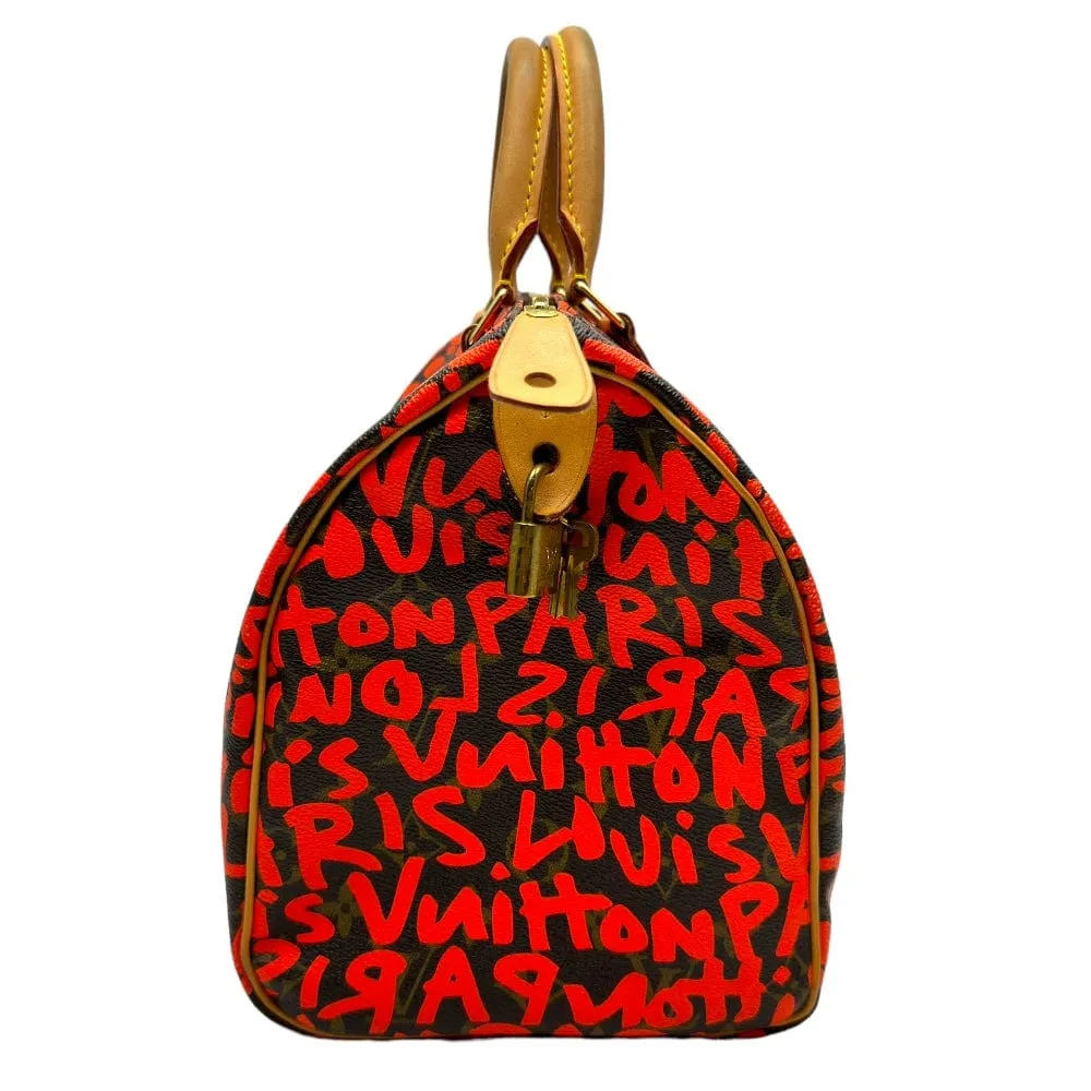 LOUIS VUITTON Stephen Sprouse Monogram Graffiti Speedy 30 - Brown & Orange