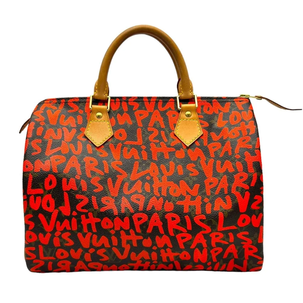 LOUIS VUITTON Stephen Sprouse Monogram Graffiti Speedy 30 - Brown & Orange