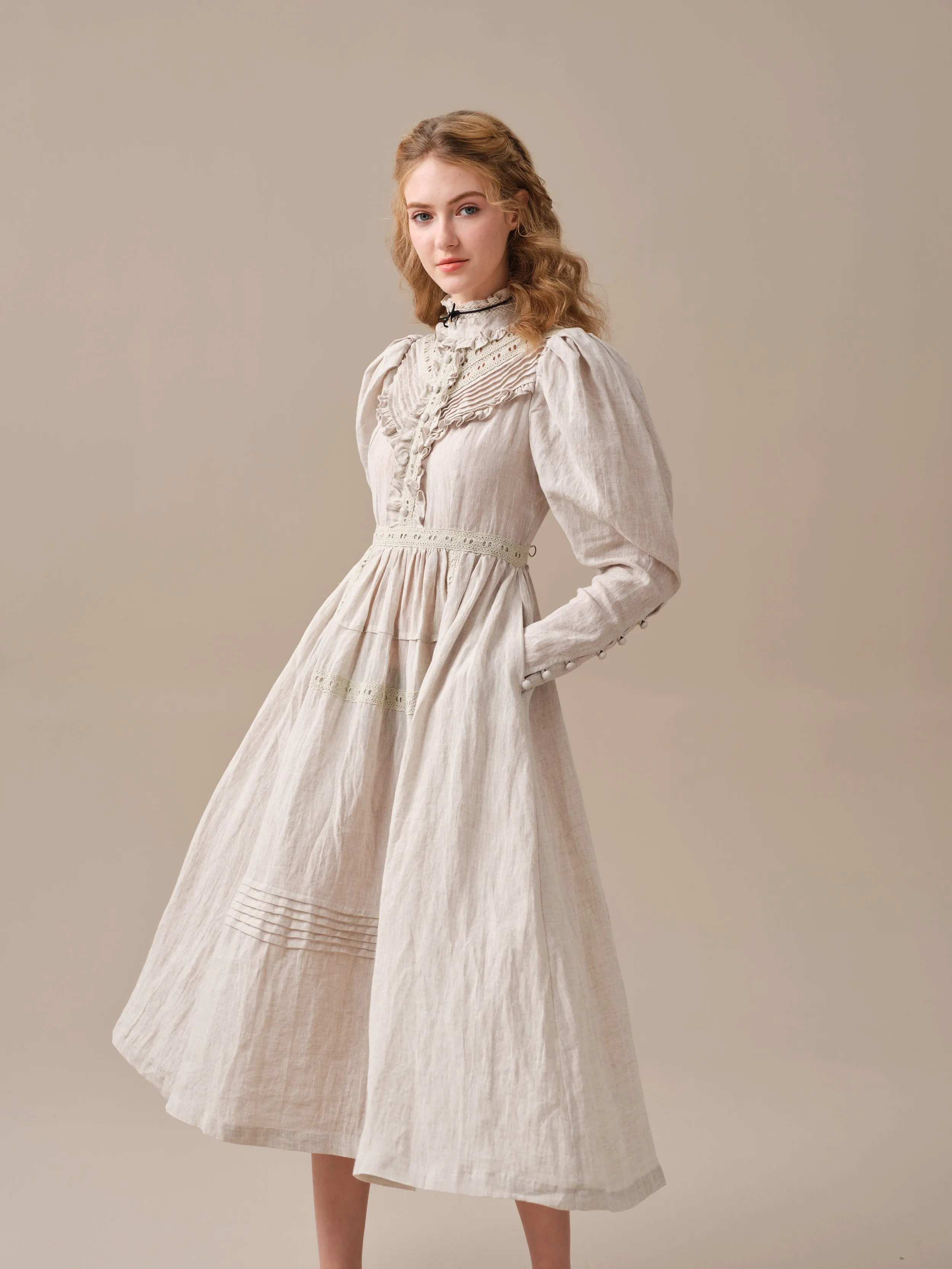 MARY 18 | VINTAGE LINEN DRESS GOWN