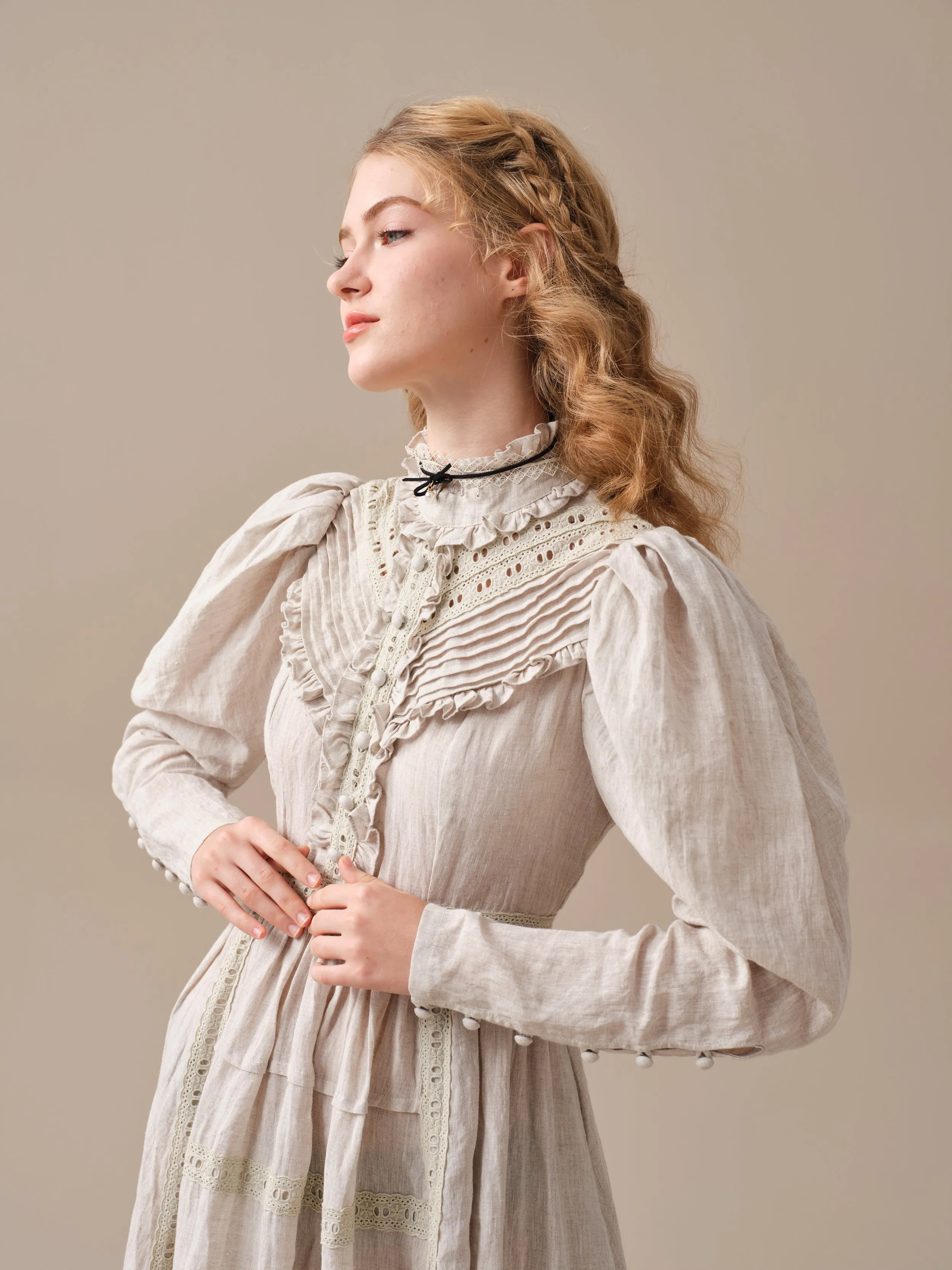 MARY 18 | VINTAGE LINEN DRESS GOWN