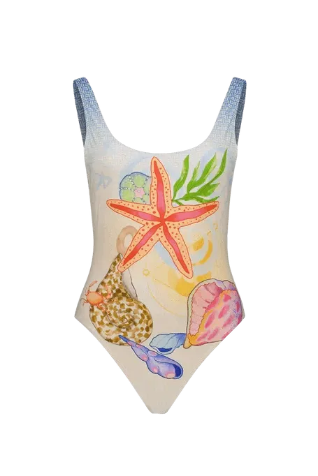 Me369 - Tessa Printed Swimsuit - Magic Ocean