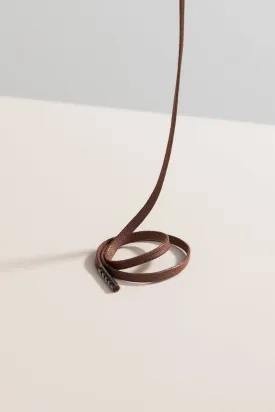 Medium Brown | Flat Waxed Shoelaces