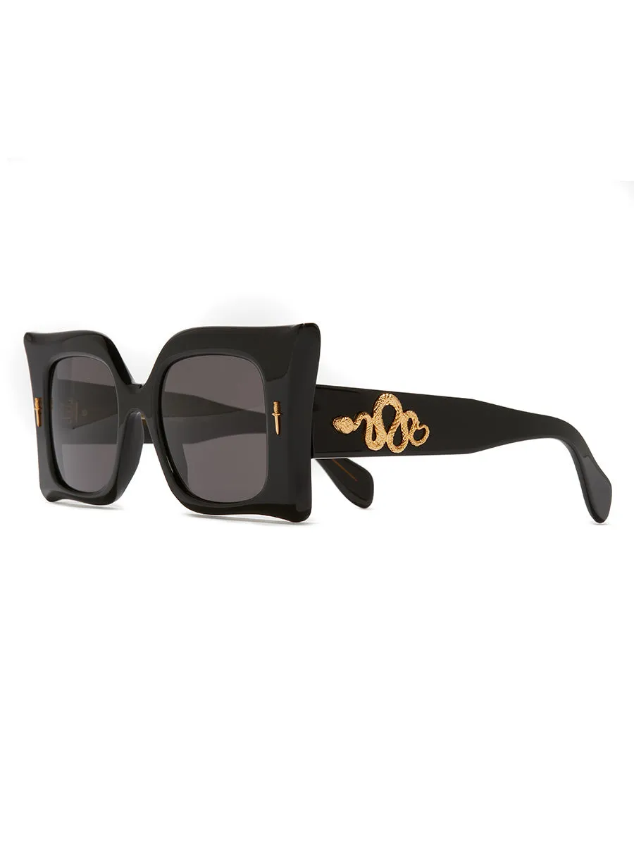 Medusa 24K Gold Black on Oil sunglasses