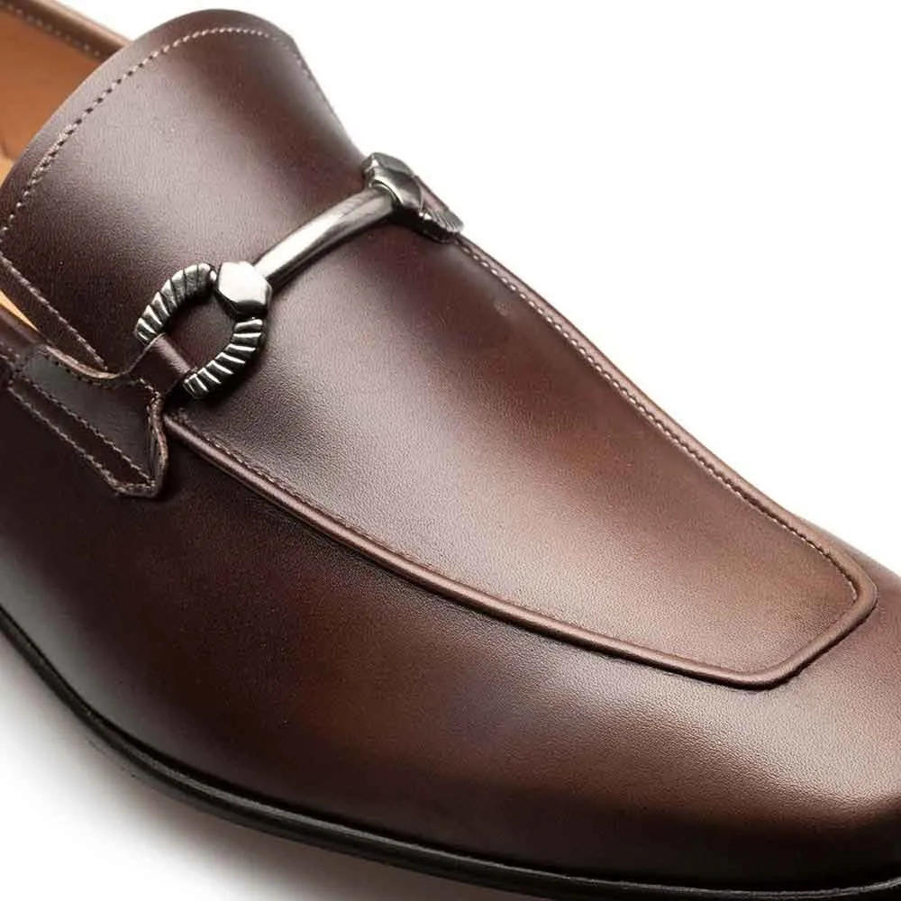 Mezlan Brunello Taupe/Brown Two-Tone Bit Loafer