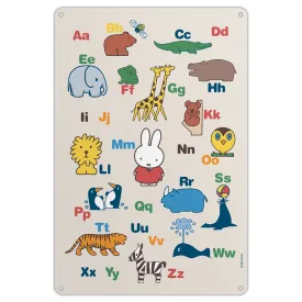 Miffy Alphabet Metal Sign