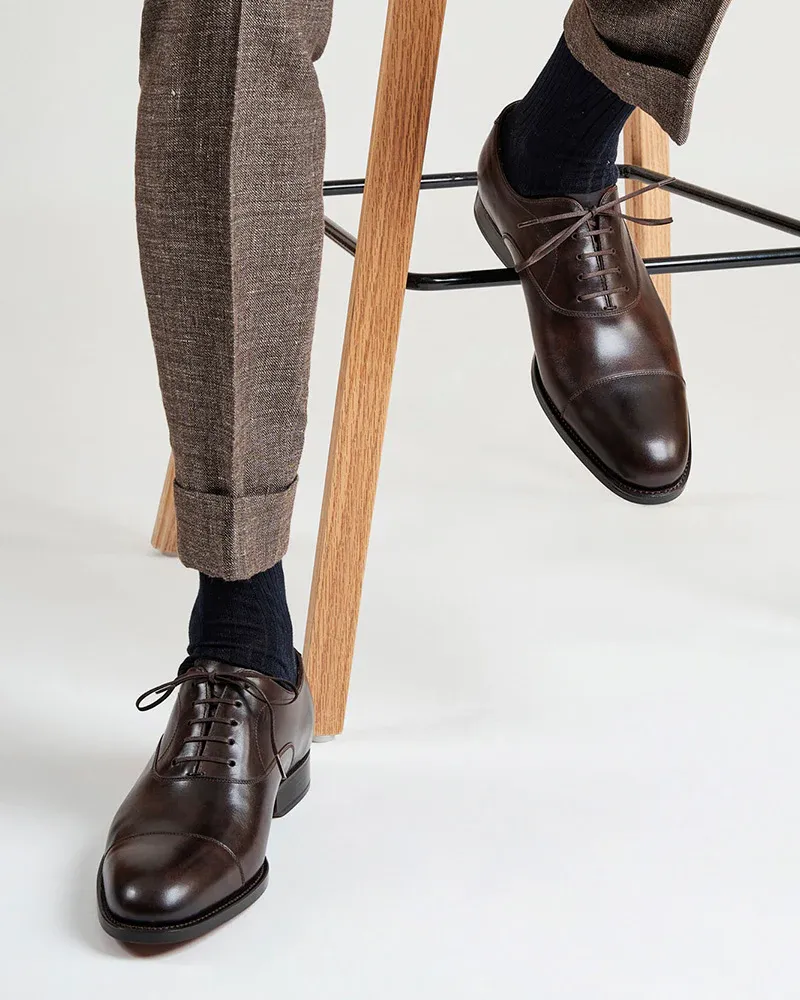 Museum Brown Cap Toe Oxford Dress Shoe