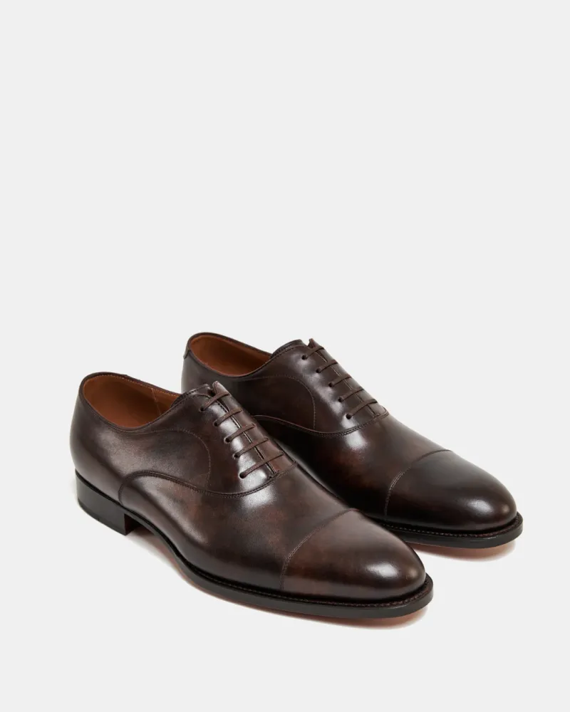 Museum Brown Cap Toe Oxford Dress Shoe