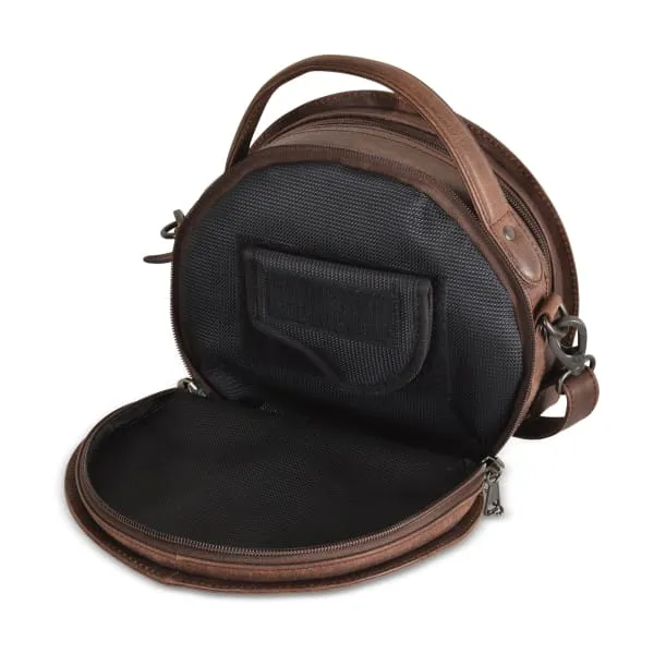 Oaklee Leather Concealed Carry Cantina Purse with Crossbody Strap