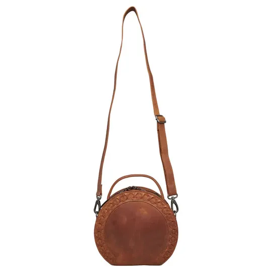 Oaklee Leather Concealed Carry Cantina Purse with Crossbody Strap