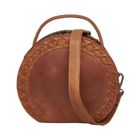 Oaklee Leather Concealed Carry Cantina Purse with Crossbody Strap