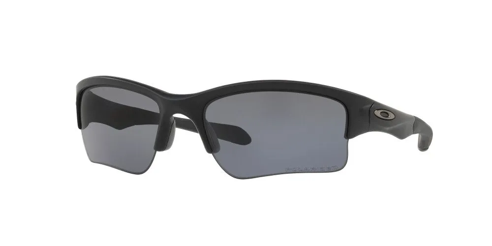 Oakley Mens Quarter Jacket Matte Black Frames - Gray Lens - Polarized Sunglasses