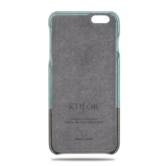 Ocean Blue & Pebble Grey iPhone 6 Plus / iPhone 6s Plus Leather Case