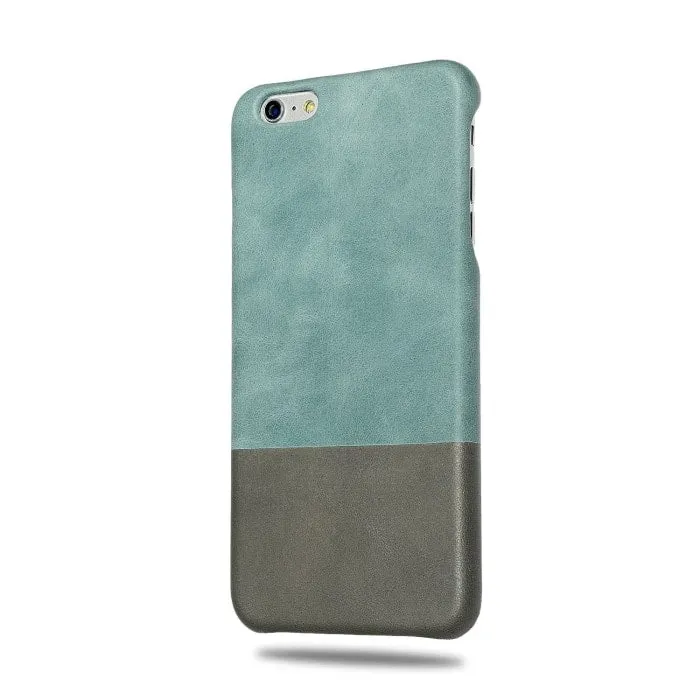 Ocean Blue & Pebble Grey iPhone 6 Plus / iPhone 6s Plus Leather Case