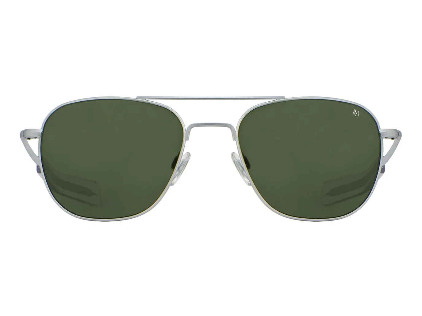 Original Pilot Matte Silver Green Glass Lens