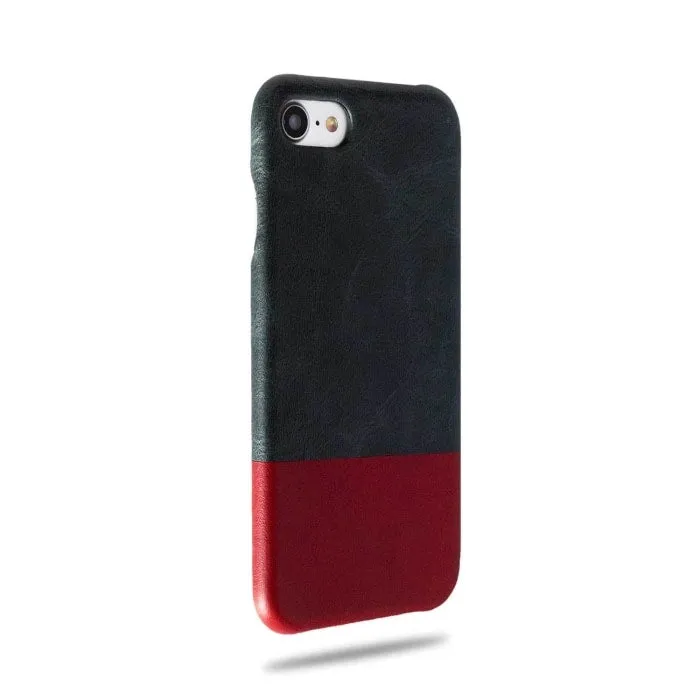 Peacock Blue & Crimson Red iPhone SE 2 (2020) / iPhone 8 / iPhone 7 Leather Case