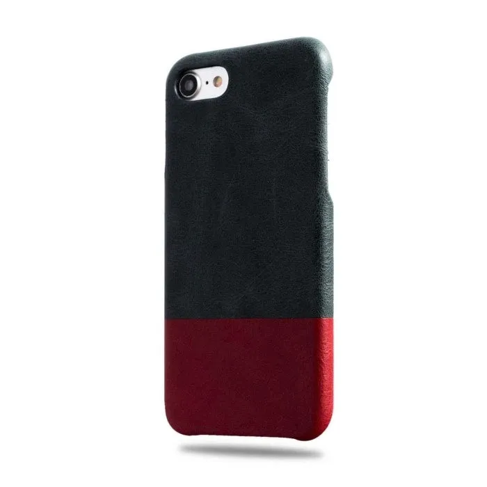 Peacock Blue & Crimson Red iPhone SE 2 (2020) / iPhone 8 / iPhone 7 Leather Case