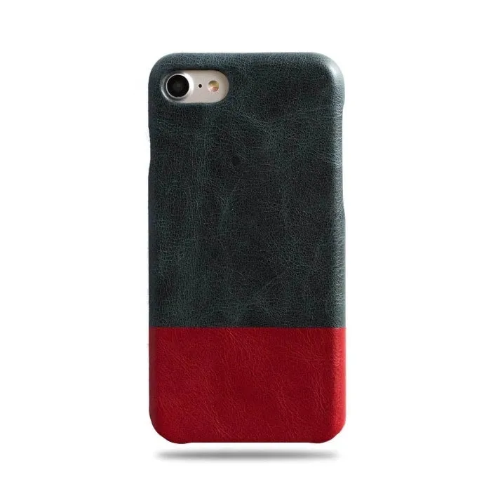 Peacock Blue & Crimson Red iPhone SE 2 (2020) / iPhone 8 / iPhone 7 Leather Case