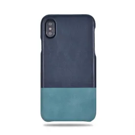 Peacock Blue & Ocean Blue iPhone Xs / iPhone X Leather Case