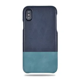 Peacock Blue & Ocean Blue iPhone Xs Max Leather Case